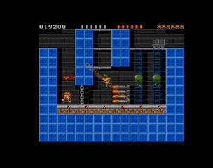 une photo d'Ã©cran de Rick Dangerous sur Commodore Amiga